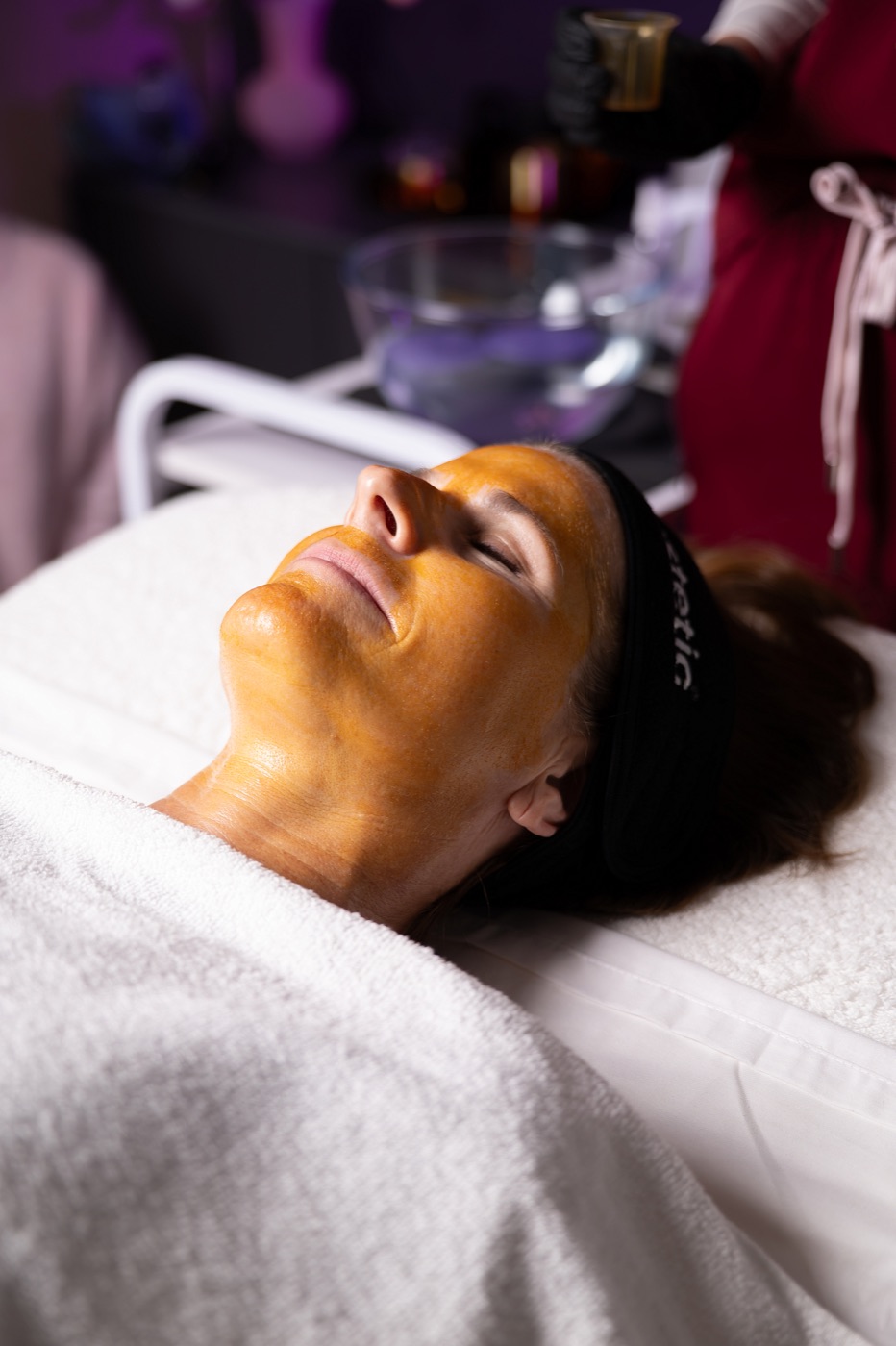 A facial treatment at Omnia