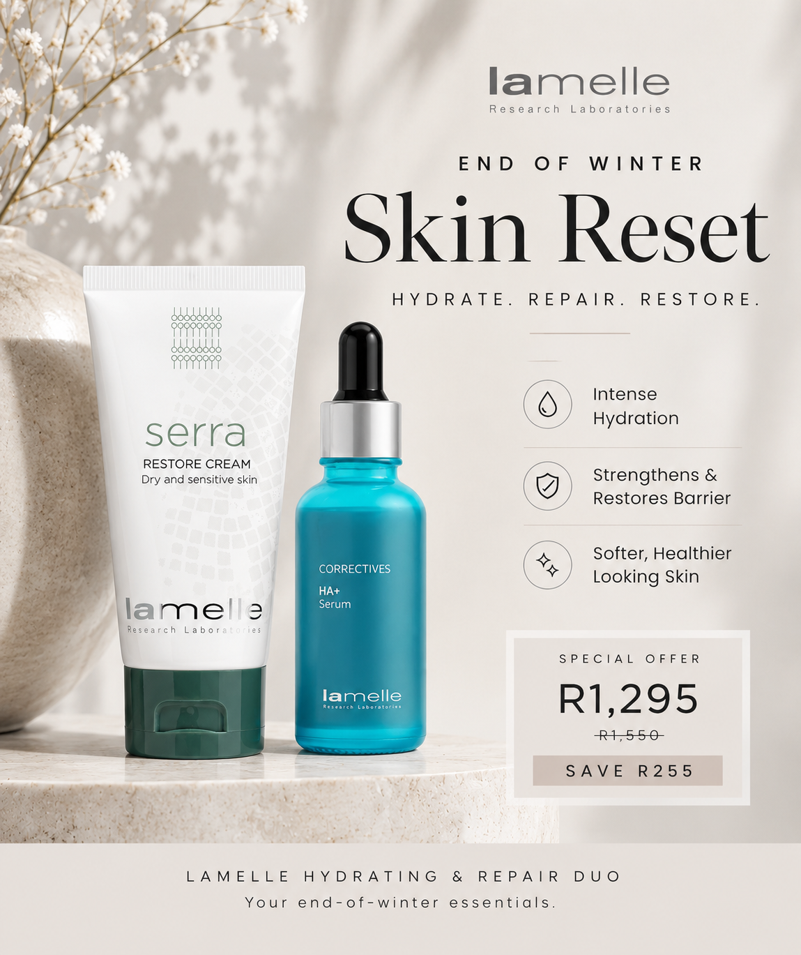 Lamelle End of Winter Skin Reset Duo